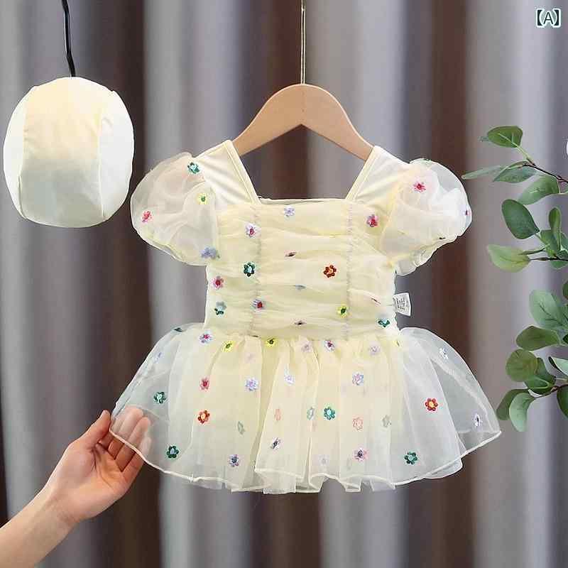 ベビー用 水着 女の子 小さい プリンセス 水着 2025 子供用 ワンピース ベビー 日焼け防止 ガーゼ スカート バックレス