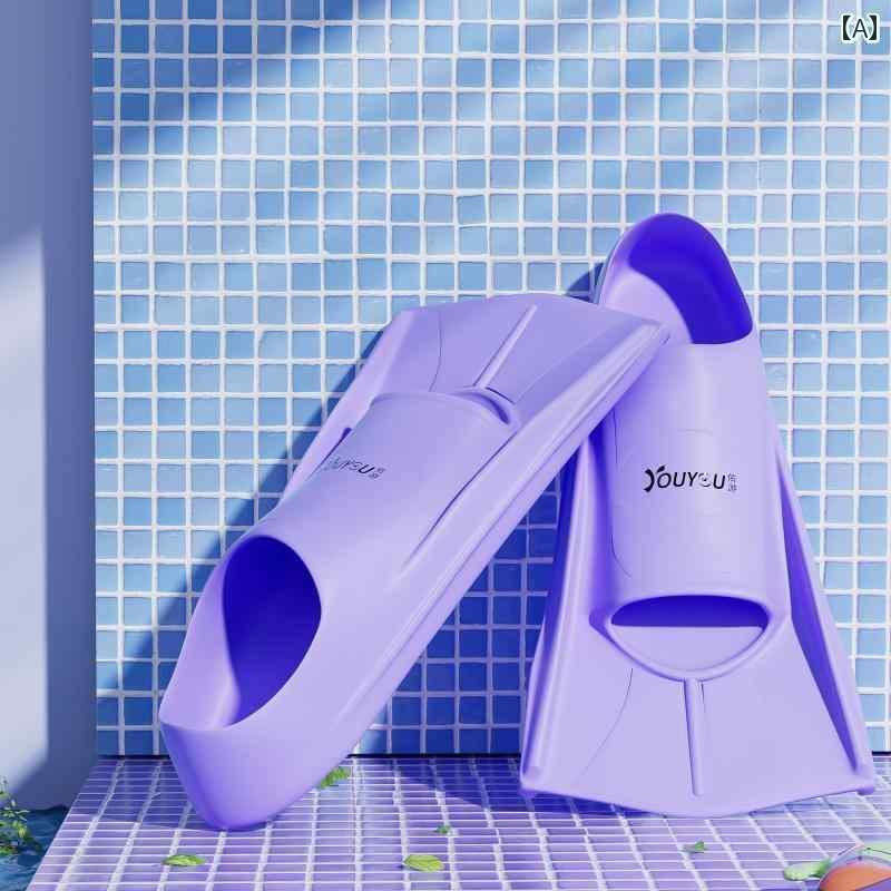 フィン マリンスポーツ 子供と 大人 水泳用 フィン シリコン製 ダック ポー トレーニング 専用 シュノーケリング ダイビング フリー スタイル プロ 仕様の ショート