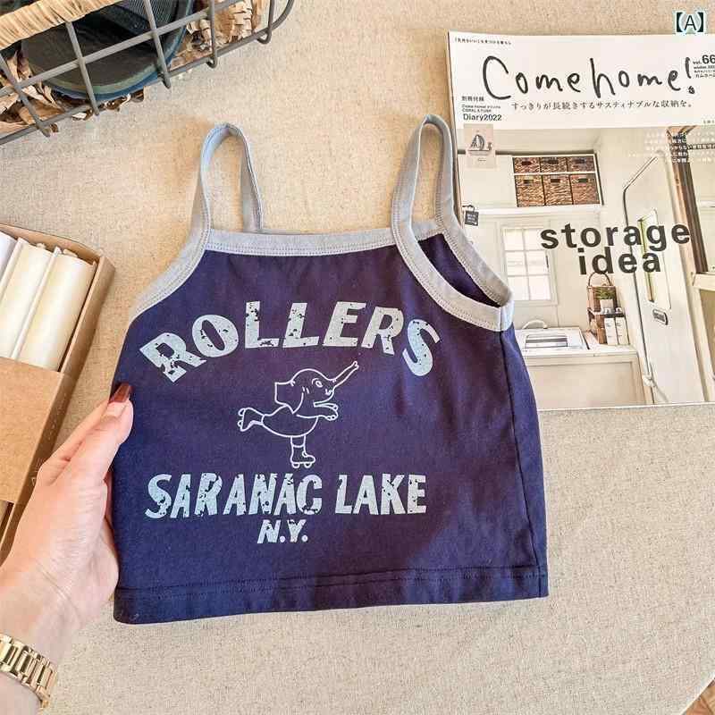 キッズ用 キャミソール タンクトップ 2025年 子供服 夏 男の子 女の子 韓国 ノースリーブ キャミソール..