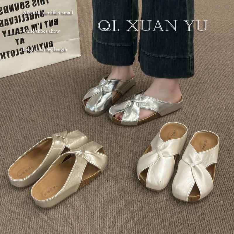 ミュール レディース 上品 2025夏に スカートと 合わせて 履ける 女性用 ホット ハーフ スリッパ 厚底 スリッポンの ビルケンシュトックサンダル