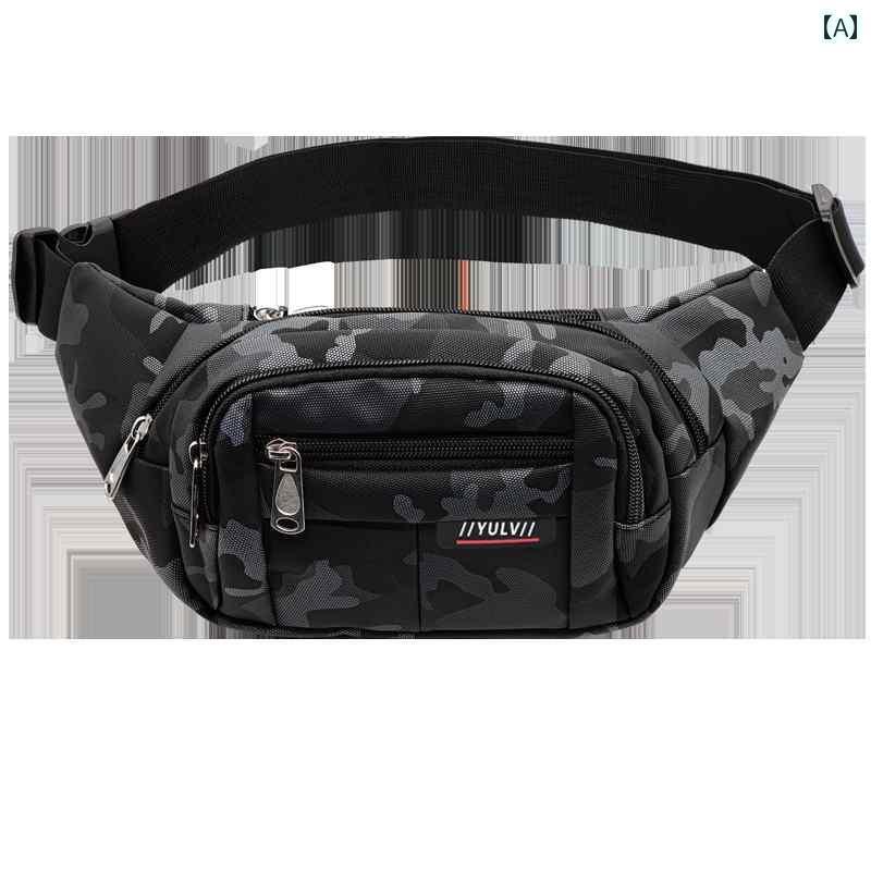 ウエストポーチ レディース コンパクト ウエスト バッグ スマートフォン 工事 現場 防水 迷彩が 屋台を 出してお 金を 集める小銭入れ キー 男女兼用