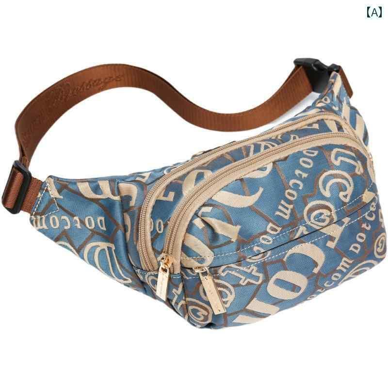 ウエストポーチ レディース コンパクト ドレ サージュ新 キャンバス ウエスト バッグ カジュアル スポーツ オックスフォード 布 チェスト バッグな YB 4