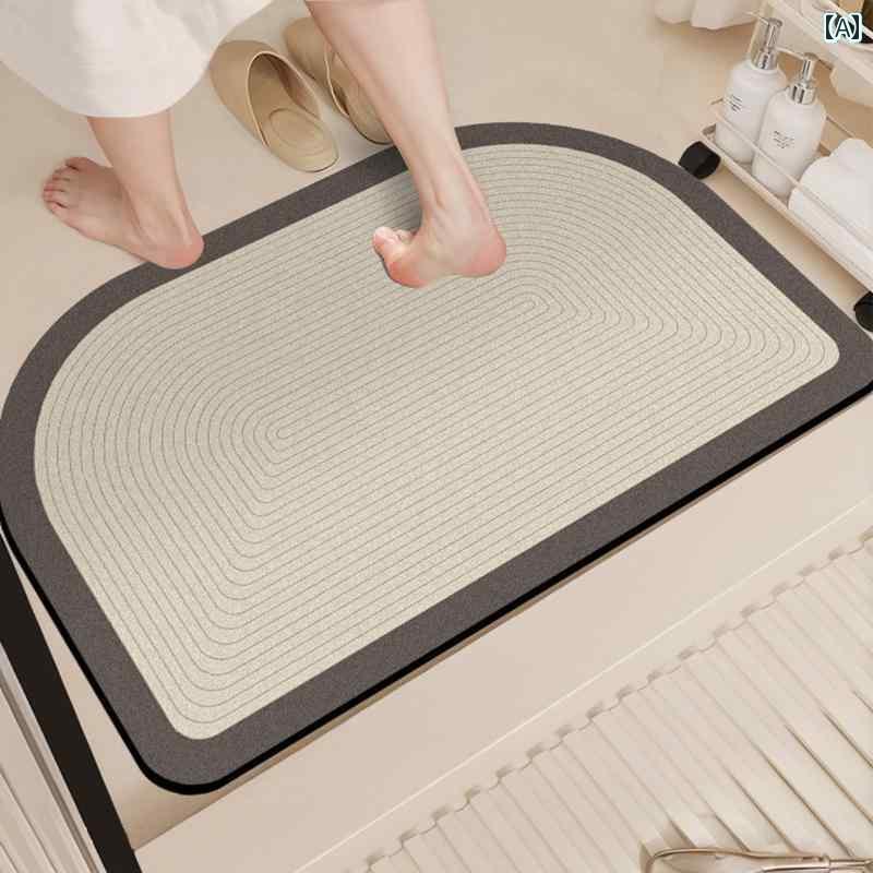 バスマット おしゃれ 浴室 バス ルーム フロア マット 滑り止め 吸収性 トイレ ドア カー ペット 速乾