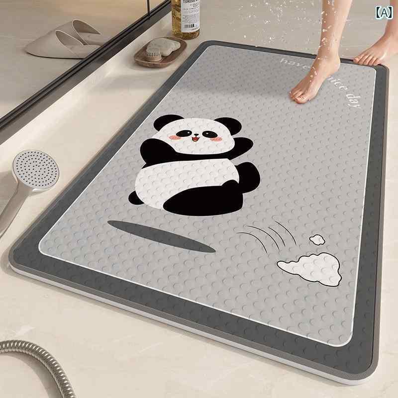 バスマット おしゃれ 浴室 浴室 滑り止め マット 環境に 優しい PVC 強力 吸盤 トイレ シャワー ルーム..