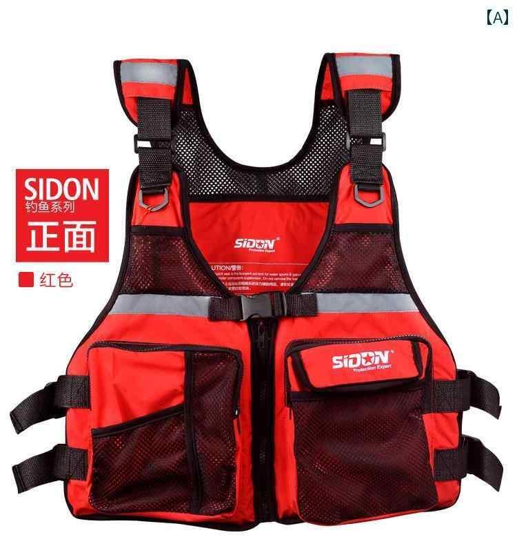 ライフジャケット 大人用 スポーツ SIDON 釣り ルアー ライフ ジャケット 厚手 防水 耐摩耗 軽量 ポータブル アウトドア サーフィン ドリフト 浮力 ベスト