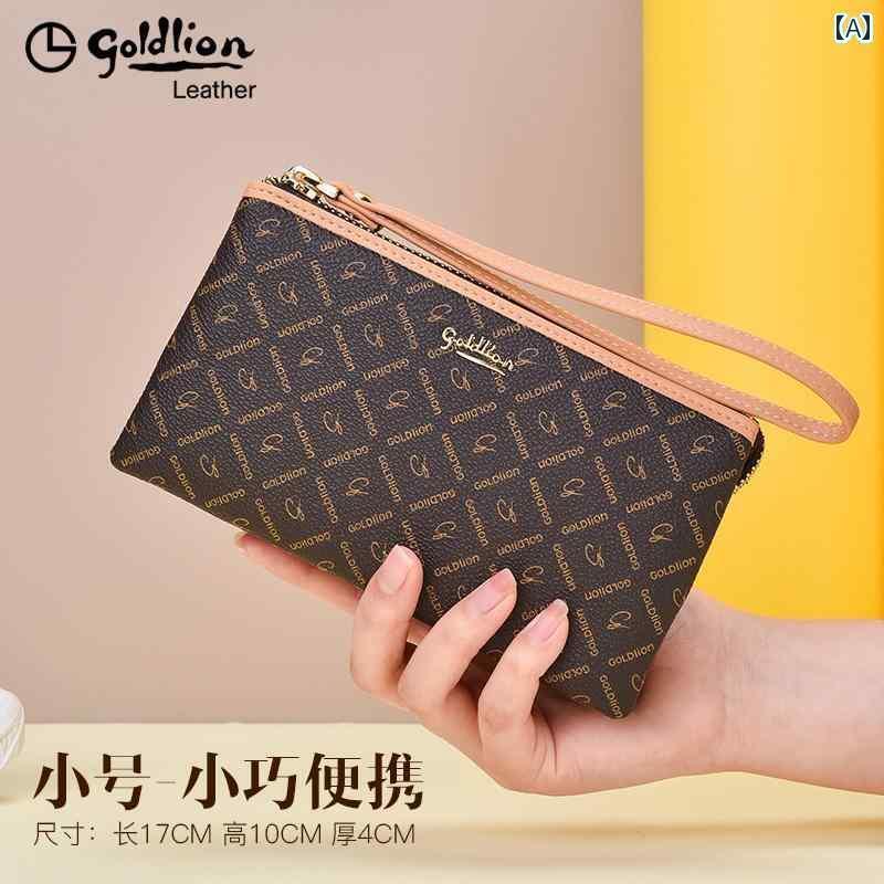 クラッチバッグ レディース Goldlion ウォレット レディース ロング ジッパー ニュー スタイル ハンドバッグ 女性用大容量 ハンドヘルド クラッチバッグ マザー スマートフォン バッグ