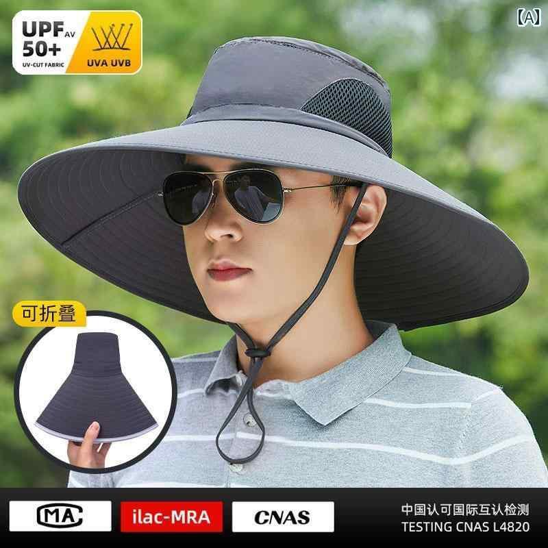 釣り アウトドア 日焼け防止　帽子 釣り用 サンハット メンズ 夏用 アウトドア サンシェード 紫外線 防..