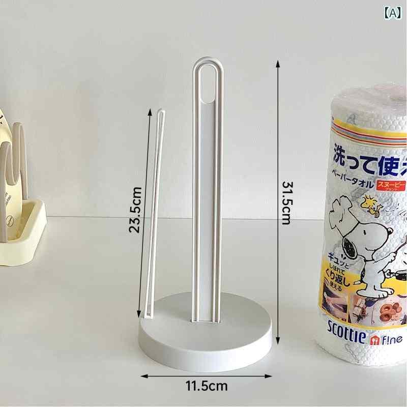 キッチン ペーパー ホルダー キッチン ペーパー ロールホルダー フリー パンチ 縦型 家庭用 タオルホルダー シンプル ローラー ロール タオル 収納