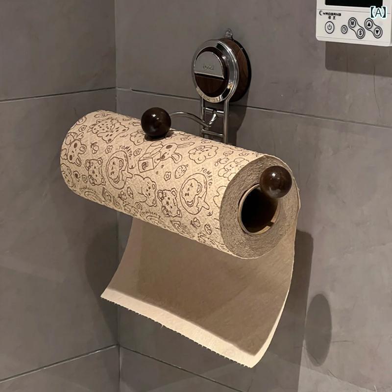 キッチン ペーパー ホルダー キッチン ペーパー タオル ラック ハンガー ロールホルダー パンチ フリー 収納 ラップ