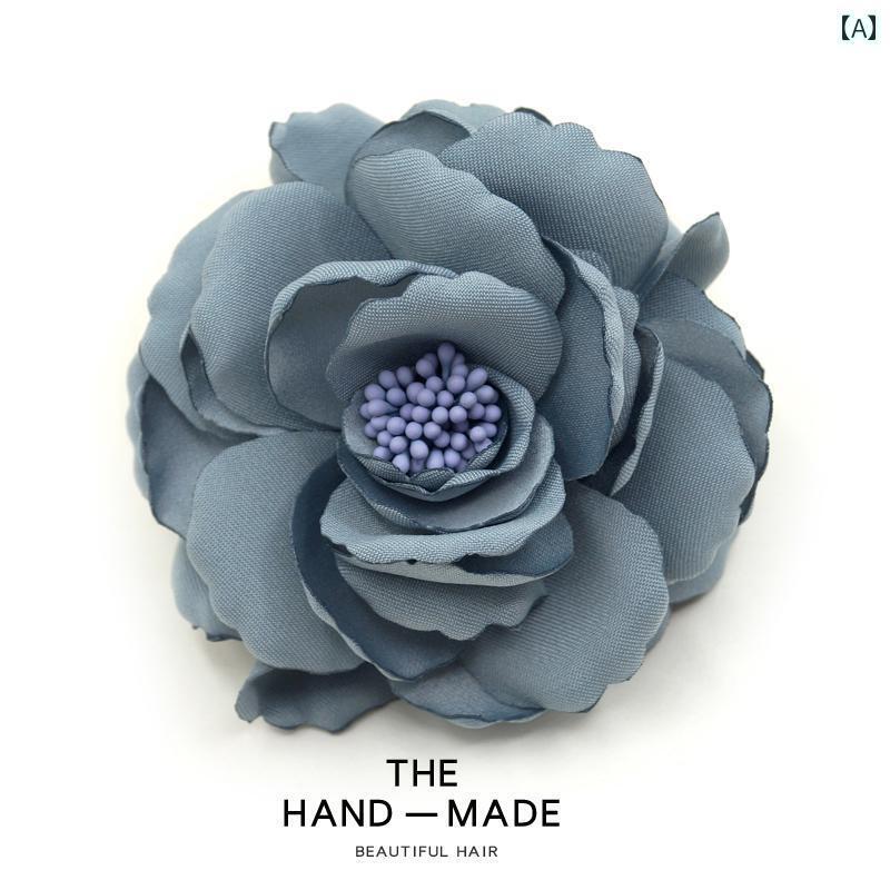 コサージュ パーティー アクセサリー 韓国 生地 シミュレーション フラワー ブローチ コサージュ コート カーディガン スタイリッシュな ピン バックル 装飾...