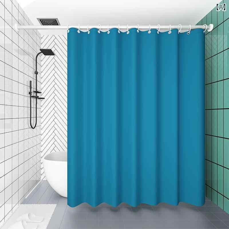 浴室用 シャワーカーテン おしゃれ シャワー カーテン 浴室 ドア 間仕切り パンチ フリー 防水 布 セット