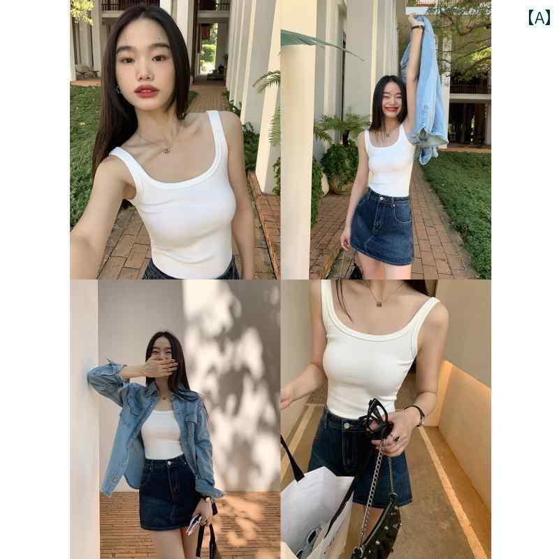 ニット キャミソール レディース プス メデの ブラック キャミソール。 レディース。 夏用。 ベーシッ..