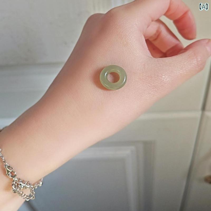 ビーズ ストーン DIY 和田 翡翠 ピース バックル 清水 ジャスパー チャイナ風 ドーナツ ブレスレット ..