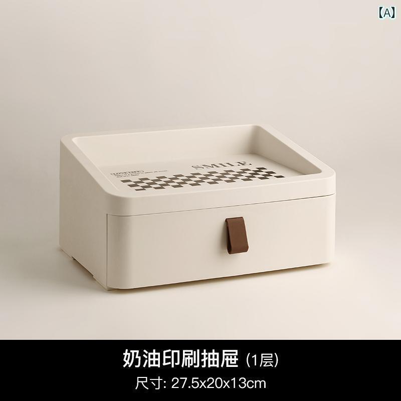 デスク 収納 ボックス Beihanmei 玄関 ホール デスク トップ 引き出し 収納 装飾品 高級 化粧 台 品 ラ..