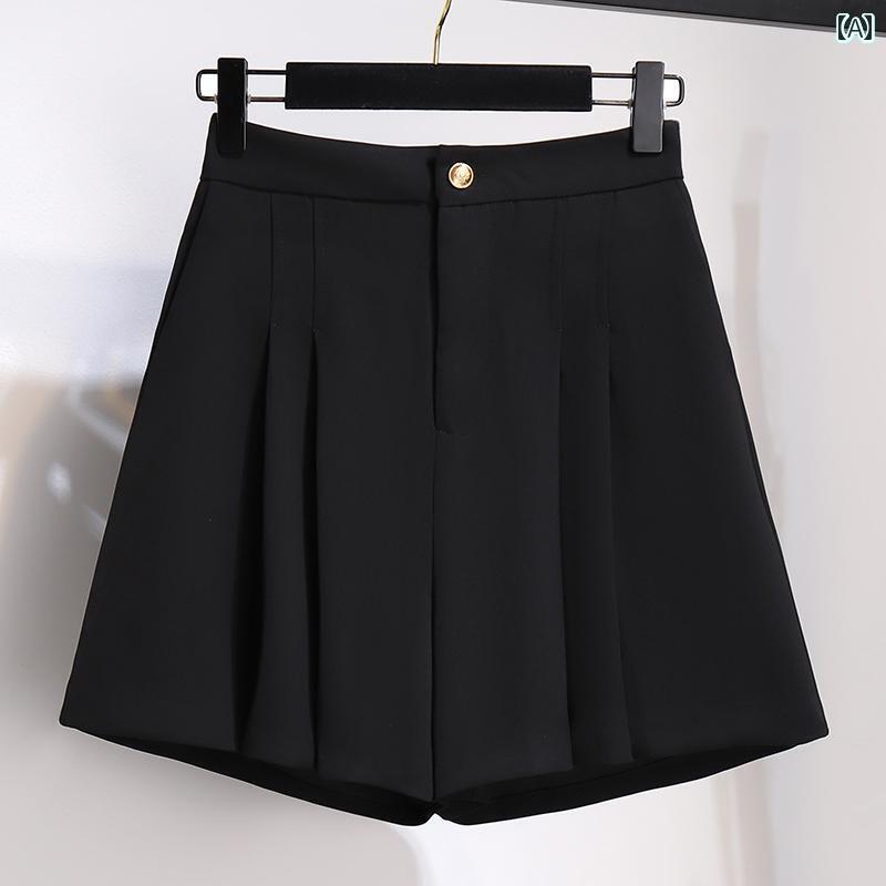 キュロット スカート スタイリッシュ 大きいサイズ ハイウエスト スリム スーツ ショート パンツ レデ..