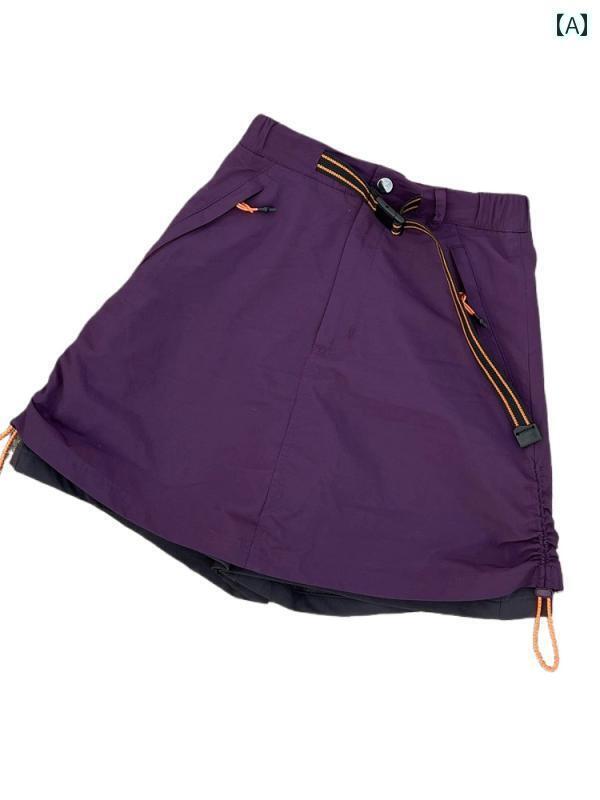 キュロット スカート スタイリッシュ アメリカン レトロ スカート レディース 2025 防 露出 作業着 aライン スリム 通気性 マウンテン 機能 パンツ