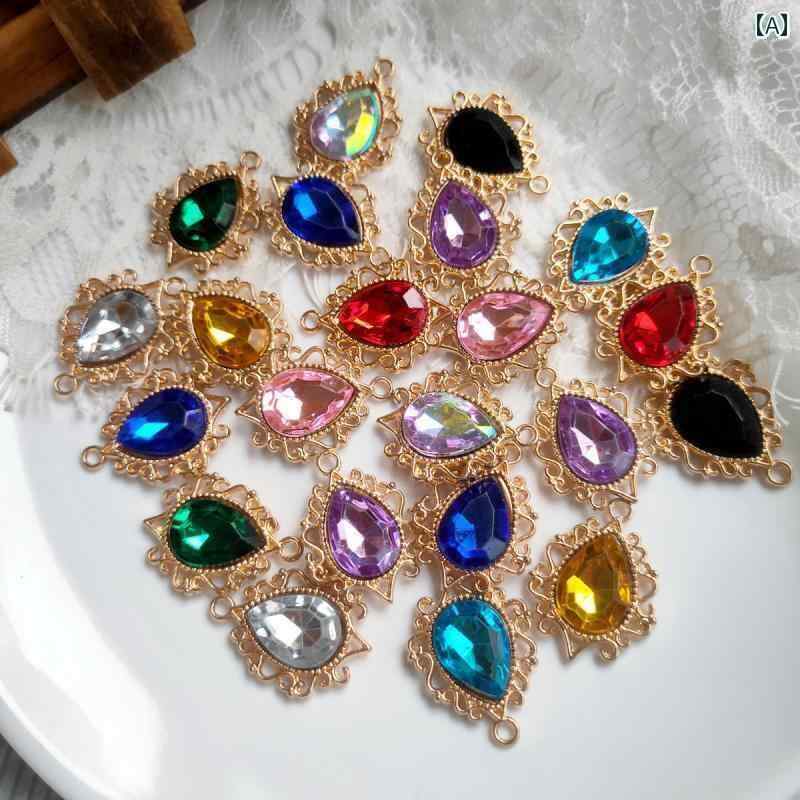 クラフト 材料 アクセ DIY 5個 パック レトロ 合金 ウォータードロップ ペンダント DIY 素材 ジュエリ..