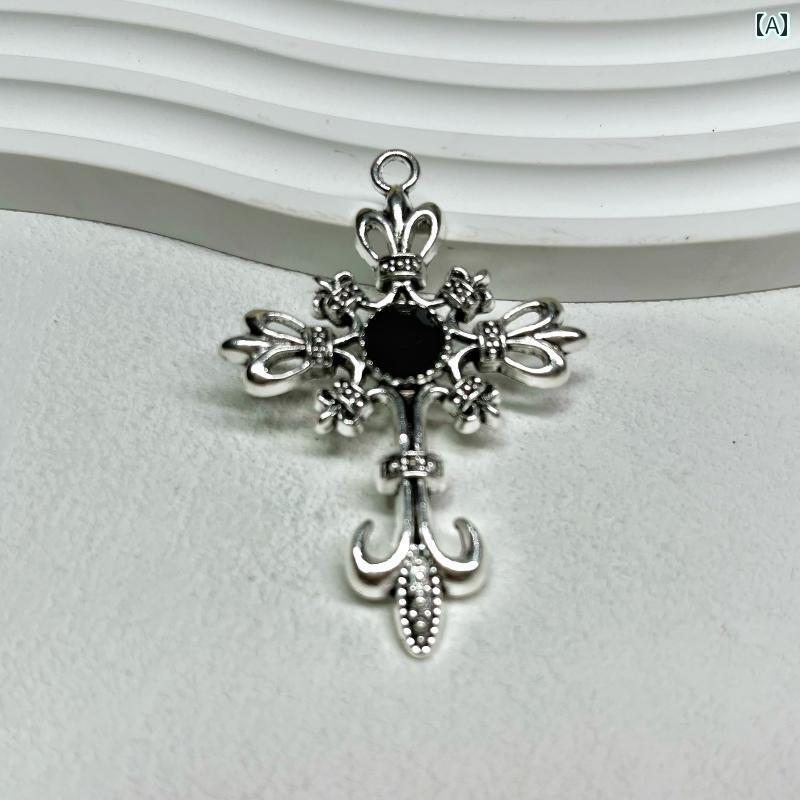 クラフト 材料 アクセ DIY ヴァンパイア 魔女 ゴシック クロス アート ゴミ 雑誌 DIY イヤリング ペン..