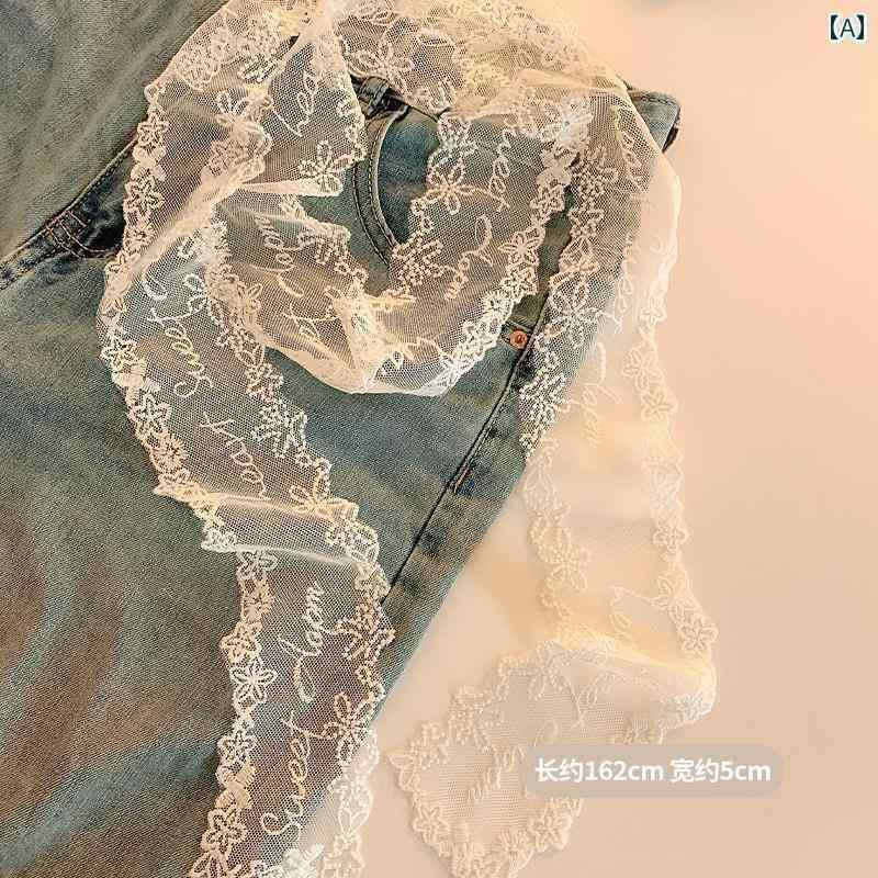 スカーフ リボン おしゃれ 女性用 レース ロング ネック スカーフ 高級 2025 春夏 装飾 ヘア バンド ストリーマー