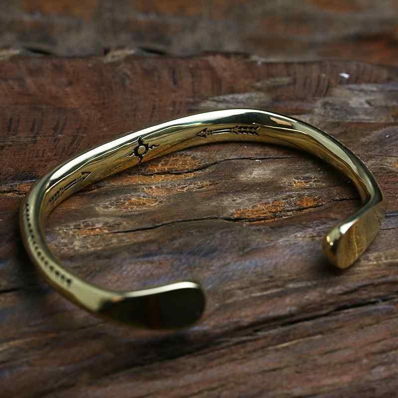 バングル ブレスレット メンズ Niu Dun Seiko ナバホ ブレスレット 手 彫り エンボス 加工 インド 風 ..