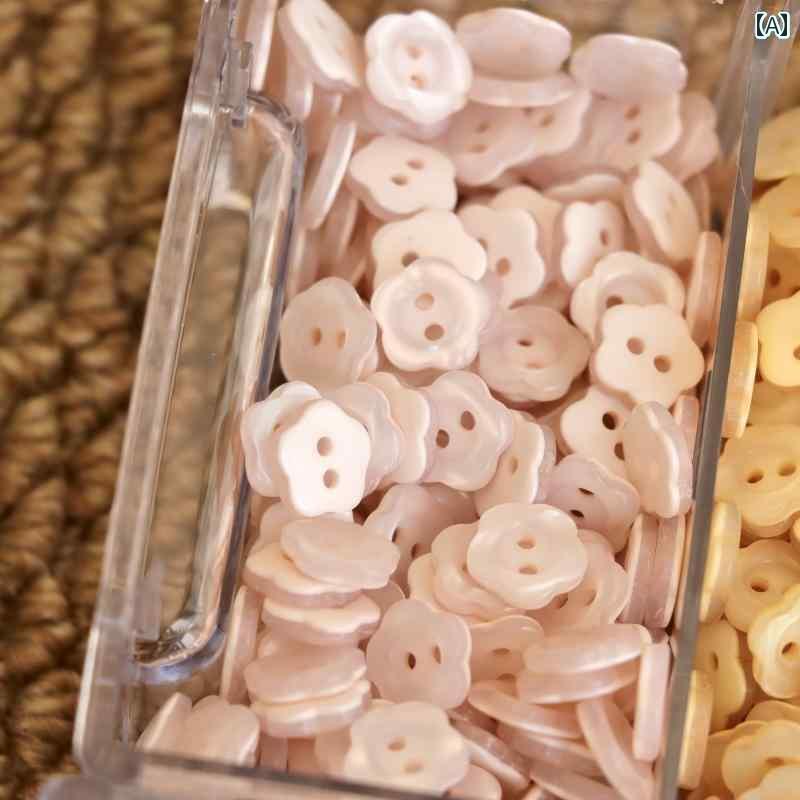 パッチワーク クラフト 材料 DIY 10個入り • 韓国 カラフルな パールのような 花の ボタン 縫製 生地 DIY アクセサリー ブレスレット かぎ 針 編み