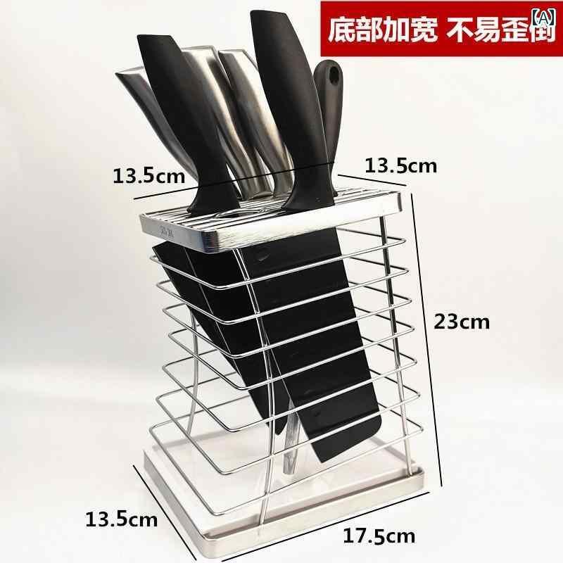 包丁スタンド キッチン 収納 ステンレス スチール製の ナイフ ラックラック 壁 取り付け 式 大型 キッチン 業務用 収納 排水 口 防 カビ ナイフホルダー ラック