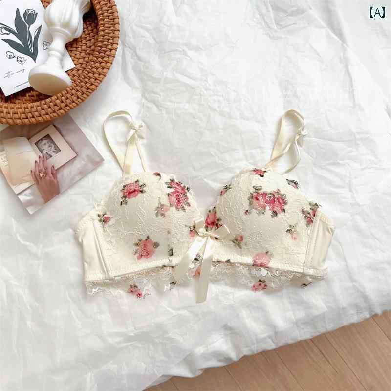 下着 セット ランジェリー 女性用 セクシー 下着 春秋 ホット スタイル 小さい 胸の ギャザー ガールズ..
