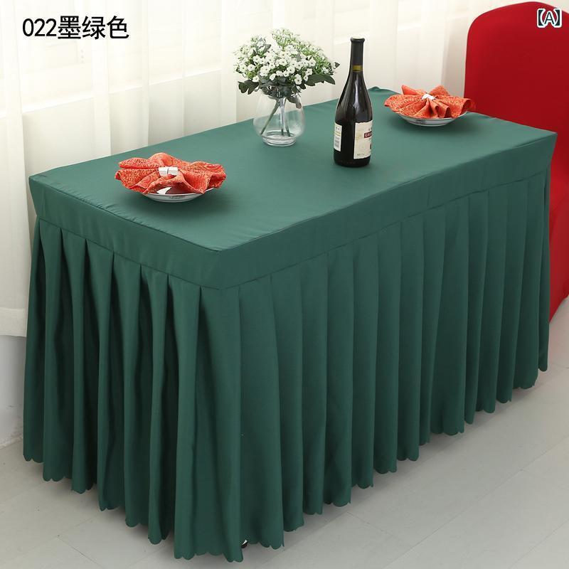 おしゃれ テーブルクロス インテリア 会議 室の テーブル クロス サイン イン スカート 展示 会 イベン..