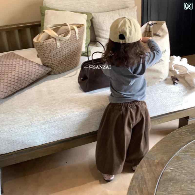 上下セット ベビー服 快適 韓国 子供服 2025 春 女の子 おしゃれな フェイク ツーピース フード付き ジッパー カーディガン カジュアル ワイド レッグ パンツ スーツ