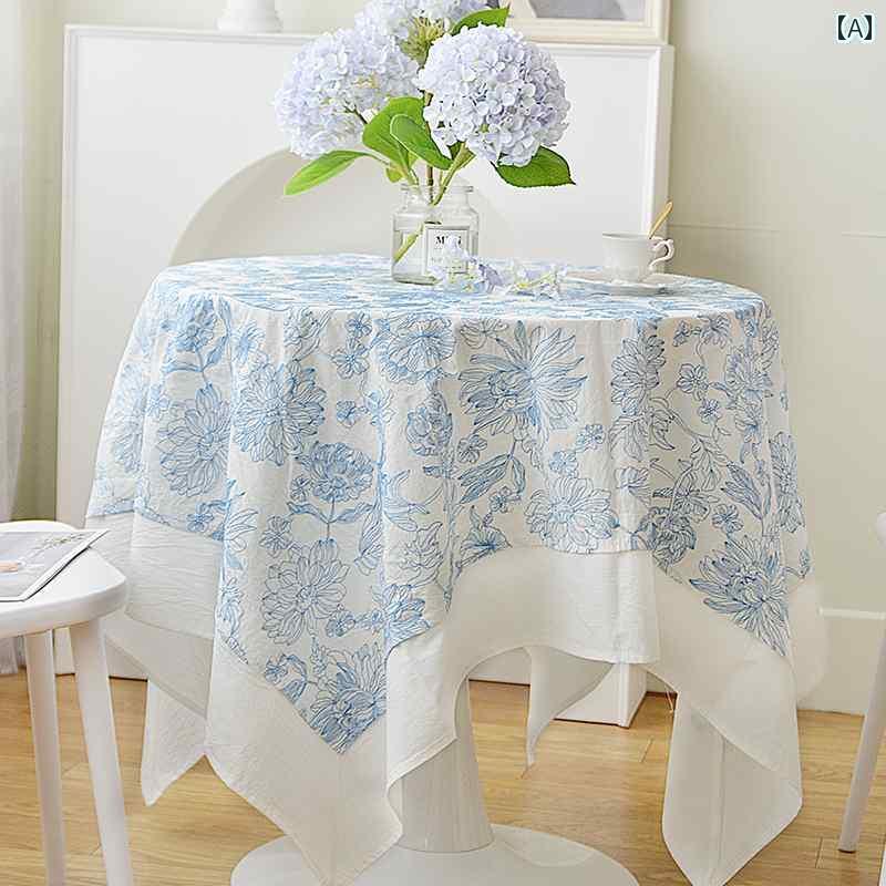 リビング テーブル クロス フレンチ テーブル クロス 2025新 軽量 高級 ラウンド コーヒー リビング ルーム用 イン スタイル マット 生地
