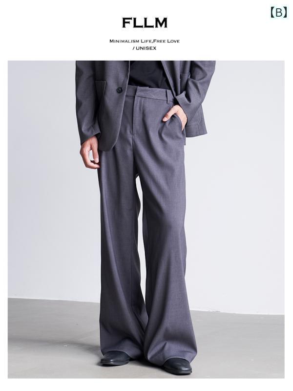 フレア パンツ ストリート fllm ストリート マイクロフレア パンツ ドレープ 感 高級 パイル モップ メンズ レディース