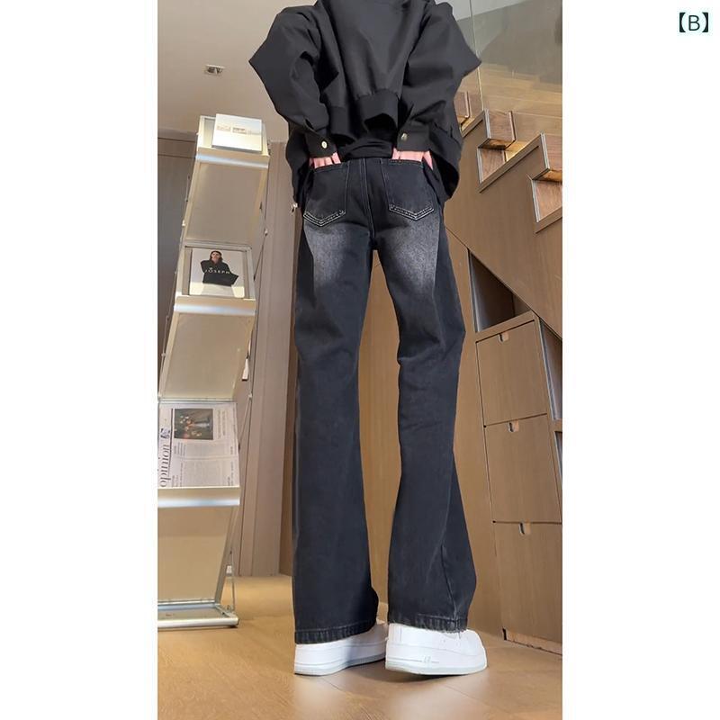 フレア パンツ ストリート 男性用 ハイウエスト フレアジーンズ アメリカン ストリート クリーン フィット ロングレッグ ワイド レッグ シミター パンツ 春夏