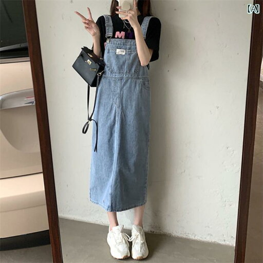 ゆったり ジャンパー スカート デニムオーバーオール スカート 小さめ ハイウエスト aライン ミドル 丈 レディース 夏 2024新 サスペンダー ゆったり ジャンパー スカート デニムオーバーオール スカート 小さめ ハイウエスト aライン ミドル 丈 レディース 夏 2024新 サスペンダー