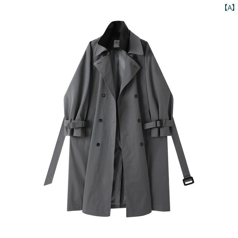 チェスター コート 上品 NSROU 初秋 ロング カジュアル 英国 風 ウィンドブレーカージャケット 女性 高..