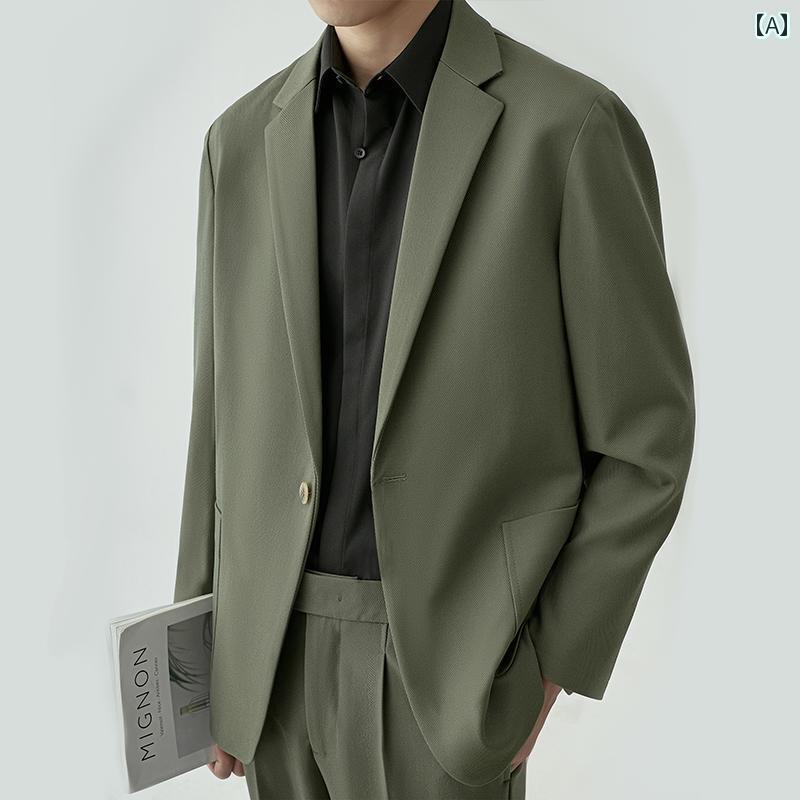 スーツ セットアップ メンズ 高級 春秋 メンズカジュアル スーツ ゆったり 韓国な メンズ 軽くて 大人な ジャケット