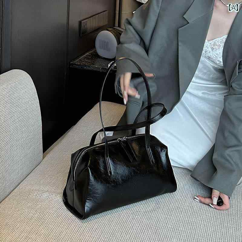 カジュアル バッグ ボストン 2024年 牛革 高級 ファッション大容量 ゴルフ ボストン ポータブル 脇下 ボウリング バッグ