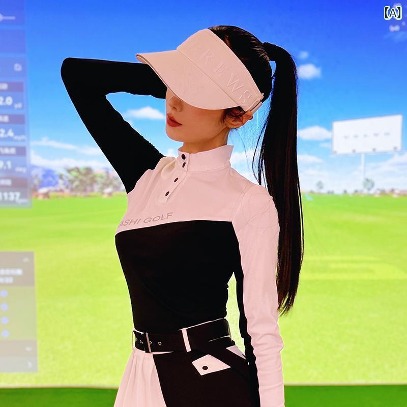 レディース ゴルフウェア TASHI GOLF 夏 日焼け防止 ゴルフ レディース スリム 伸縮性 長袖 トップス ..
