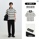 ストライプ Tシャツ 男性用 ピース バード メンズ ストライプ ポロシャツ 25 th 夏 ゆったり アメリカン スタイル 半袖 Tシャツ