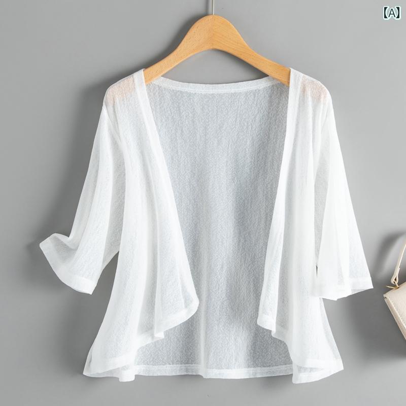 カーディガン トップス 女性用 エア ヤーン ライト カーディガン レディース 夏 サスペンダー トップ ..