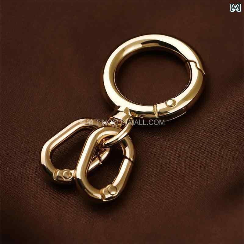 キーホルダー かわいい アクセサリー 金属 合金 リング コネクタ ユニバーサルジョイント 360 回転 キ..