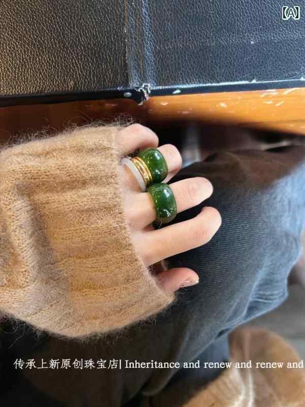 リング レディース 指輪 ほうれん草 グリーン 翡翠 リング 氷 ネフライト メンズ レディース向け 高級 ..