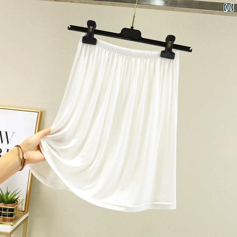 ぺチコート 下着 レディース 滑らかな 生地の スカート レディース アンチ 露出 裏地 インナーウェア ボトム 大きいサイズ 透け 漢服 安全 ペチコート