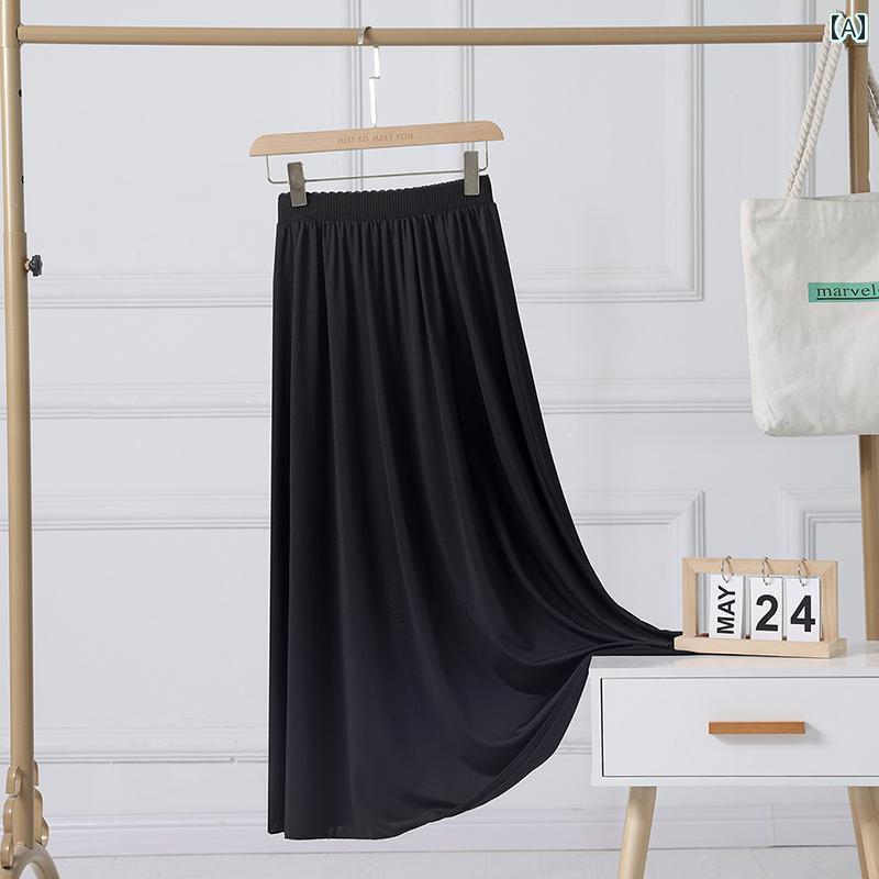 インナー ぺチコート 下着 漢服 裏地 スカート 露出 防止 馬 面 チャイナ ドレス インナー シフォン ミルク シルク 透け 静電気 底