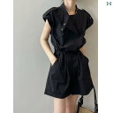 サロペット ハイセンス レディース 作業着 ジャンプスーツ ショート パンツ 女性用 薄手 夏 2025年 小型 高級 ワイド レッグ