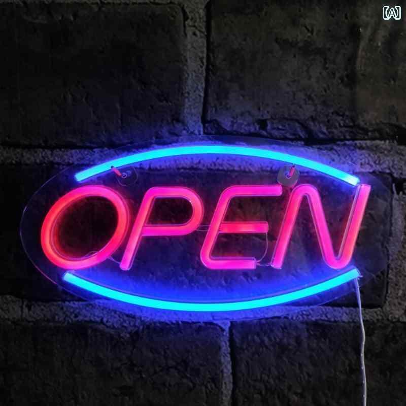 LEDライト デコレーション 店舗用にも LED アクリル 透明 バック パネル オープン ネオン ライト モデリング ベッド ルーム レイアウト 雰囲気 装飾 イン