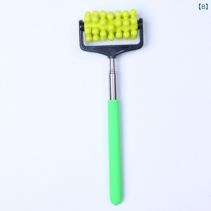 美顔 ローラー マッサージ 多機能 ステンレス製 伸縮 ローラーマッサージャー バック アーム ハンド プッシュ ホイール マッサージ スティック