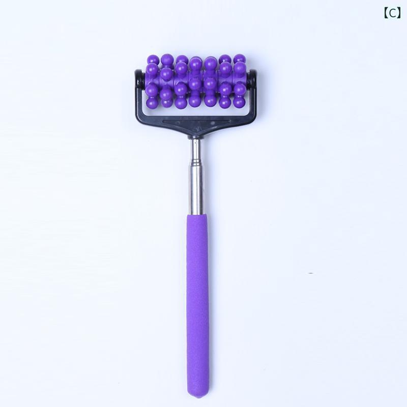 美顔 ローラー マッサージ 多機能 ステンレス製 伸縮 ローラーマッサージャー バック アーム ハンド プッシュ ホイール マッサージ スティック