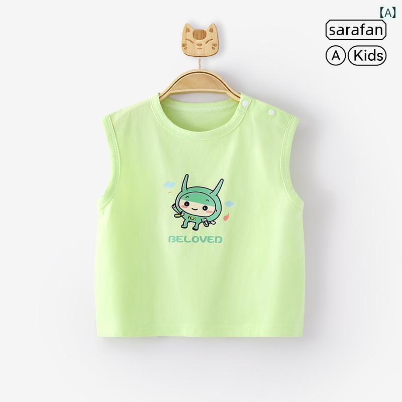 キッズ用 ノースリーブ タンクトップ ベビー ベスト 夏 薄手 ノースリーブ トップス 男の子 夏服 女の..