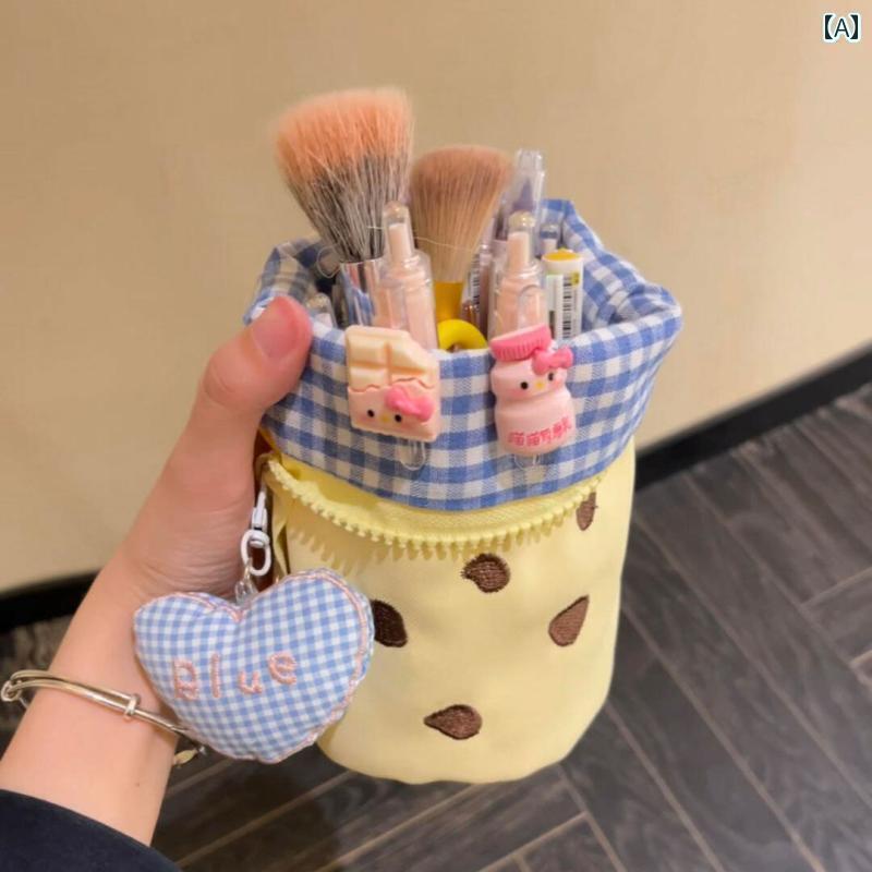 メイク ボックス 収納 クッキー メイク ブラシ 収納 バッグ 化粧 品 ポータブル アイブロウペンシル ボックス 旅行 アイブロウ ファンデーション