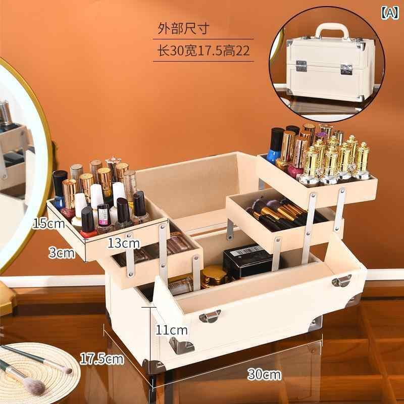 化粧 おしゃれ ボックス 刺繍 ツール ボックス大容量 メイクボックス プロの メイクアップアーティスト 美容 まつげ ネイル タトゥー 眉毛 専用 スーツ ケース